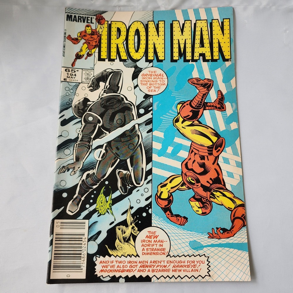 Iron Man #194 Comic Book Marvel 1985 May Bronze Age Secret Wars II News Stand FN